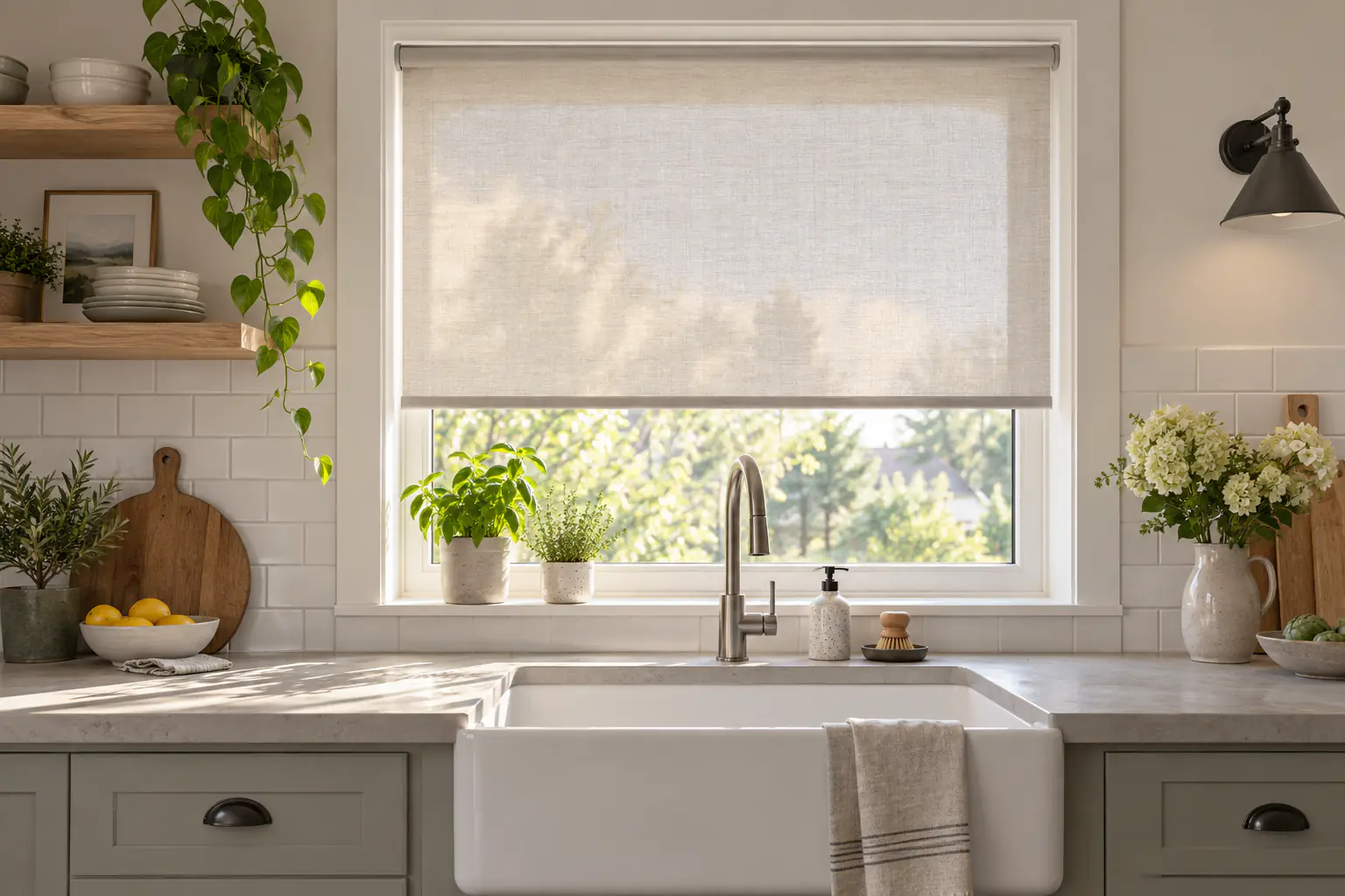 Marin Moisture-Resistant Light-Filtering Roller Shade