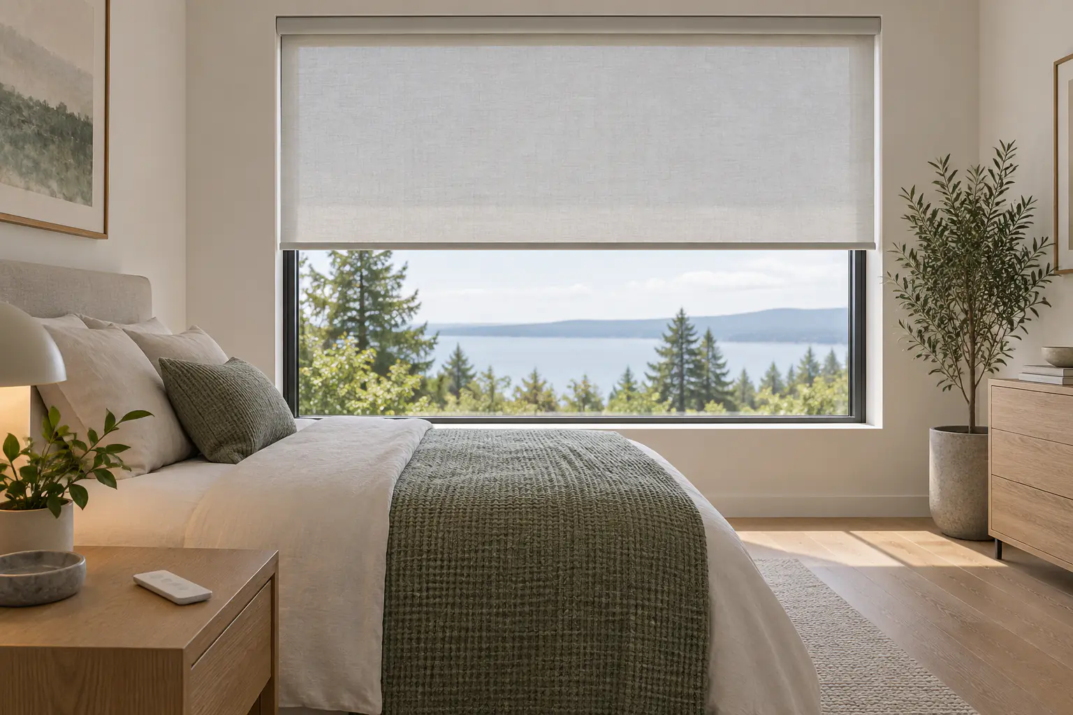 Quiet Motorized Roller Shade — Rechargeable